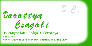 dorottya csagoli business card